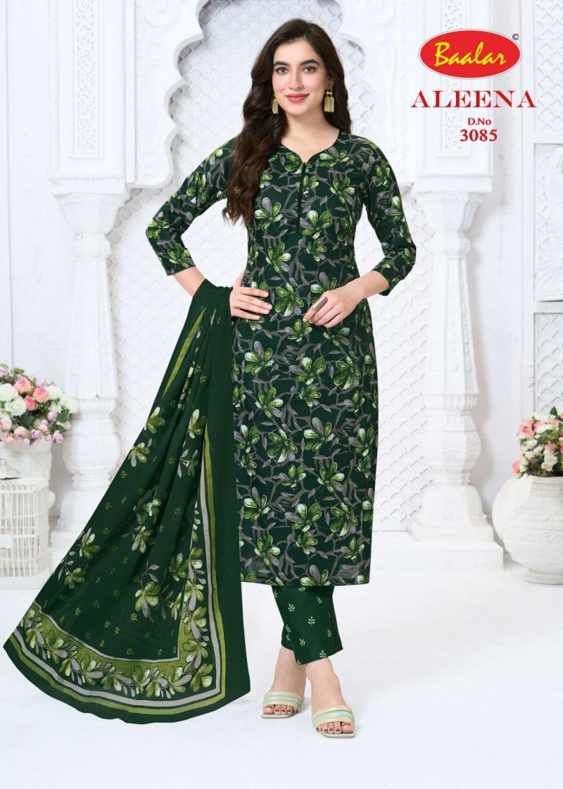 Aleena Vol 30 By Baalar Pure Cotton Printed Dress Material
